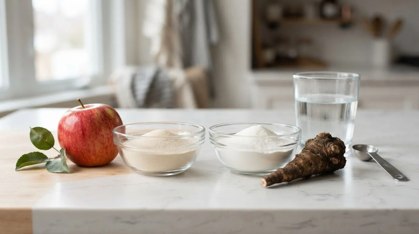 Apple pectin vs inulin comparison for Bifidobacteria support and low gas